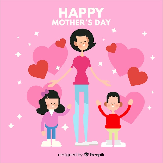 Free vector flat mother's day background