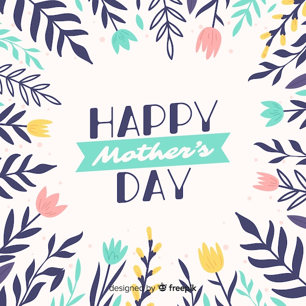 Flat mother's day background