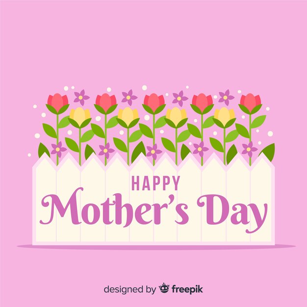 Flat mother's day background