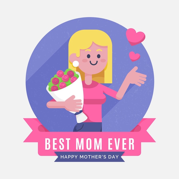 Free Vector flat mother's day illustration