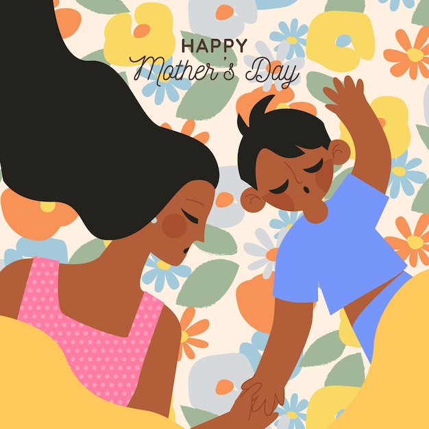 Flat mother's day illustration