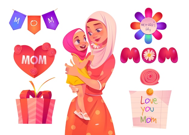 Free Vector flat mother's day illustration