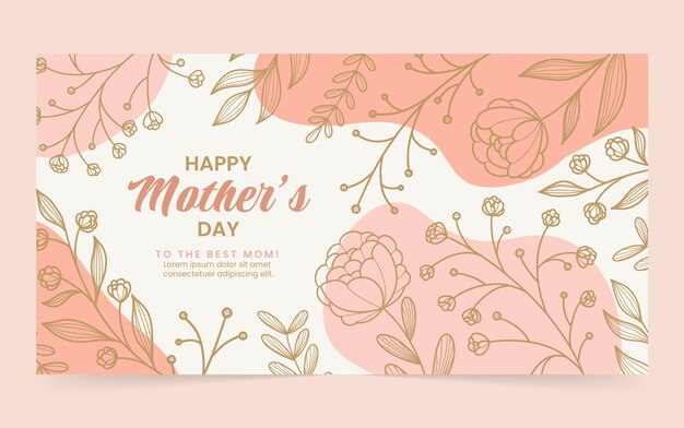 Flat mother's day social media post template