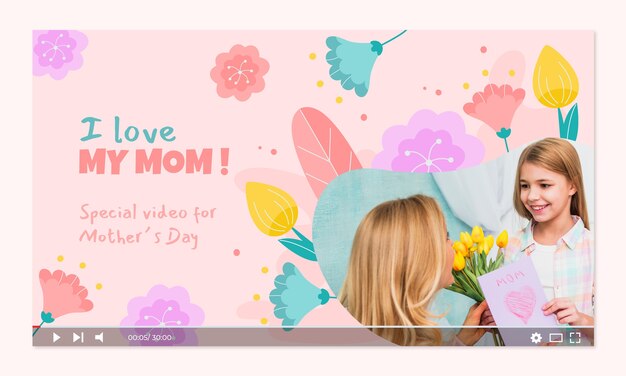 Flat mother's day youtube thumbnail