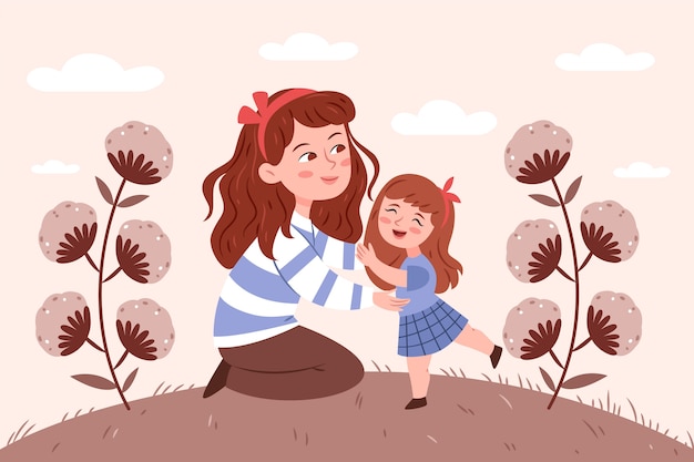 Free Vector flat mothers day background