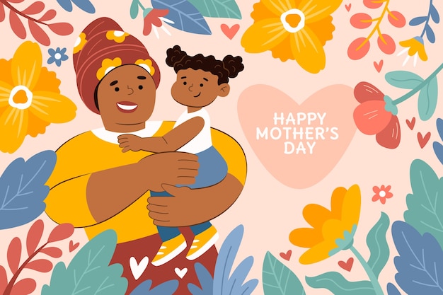 Flat mothers day background