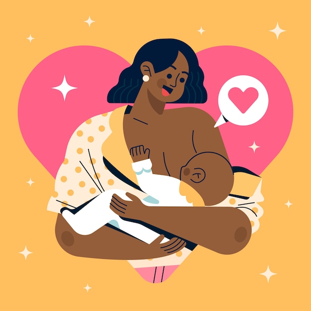 Flat mothers day illustration