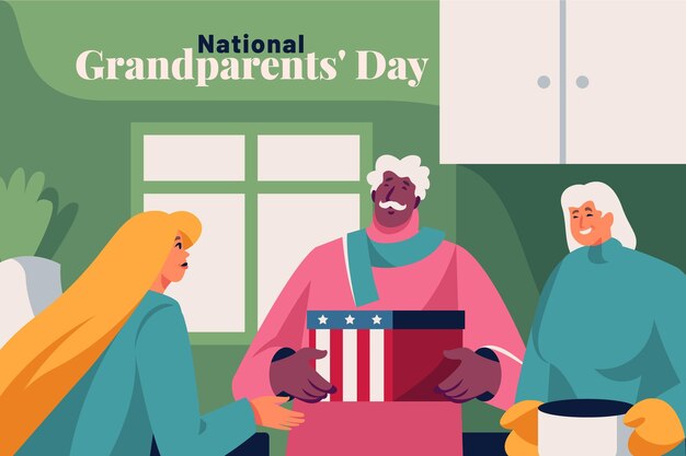 Flat national grandparents day usa