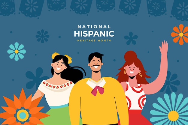 Free Vector flat national hispanic heritage month background