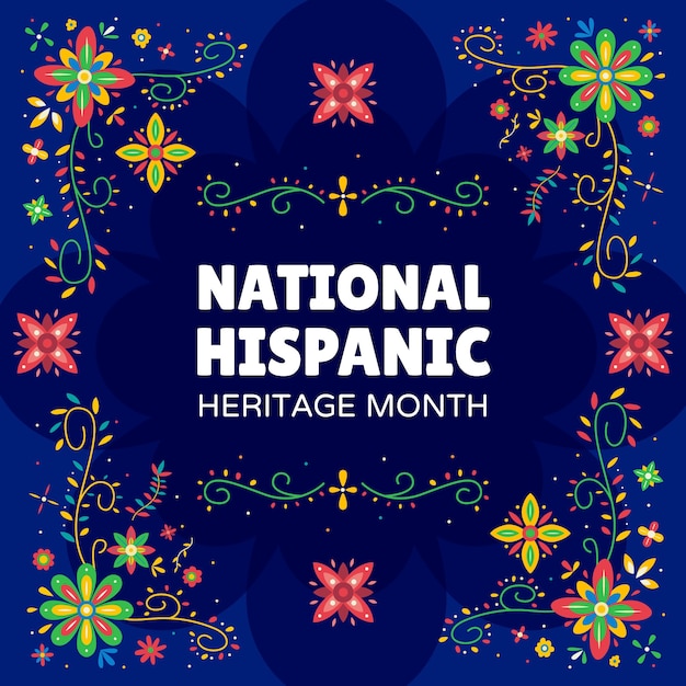 Free Vector flat national hispanic heritage month background