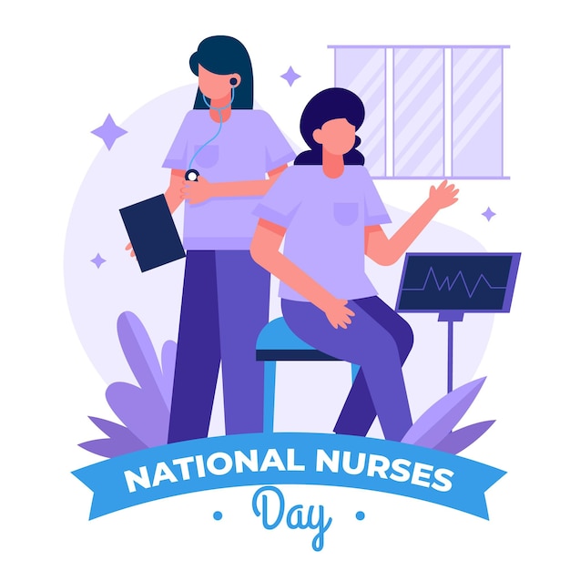 Free Vector flat national nurses day illustration