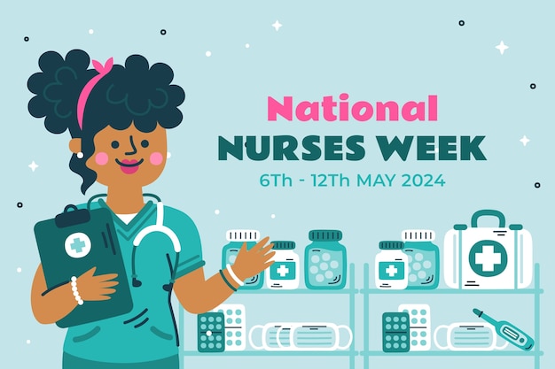 Free Vector flat national nurses week background