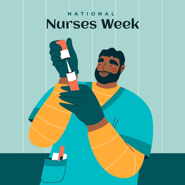 Free Vector flat national nurses week illustration