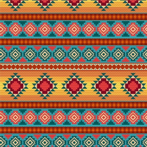 Free vector flat native american pattern