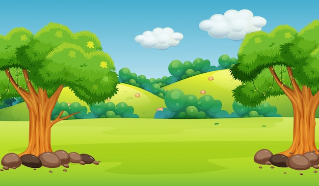 Free vector a flat nature background