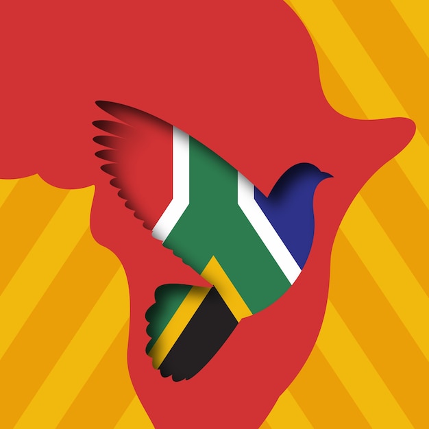 Free Vector flat nelson mandela international day illustration