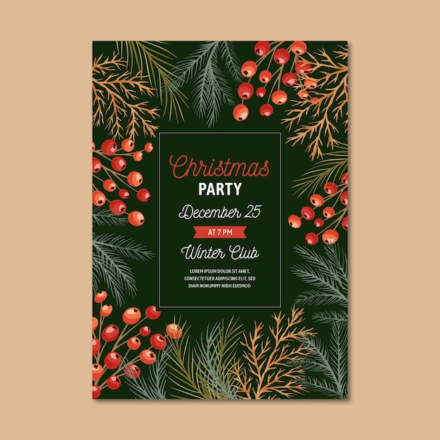 Flat new year 2021 party flyer template