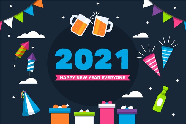 Flat new year 2021