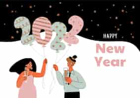 Free vector flat new year background