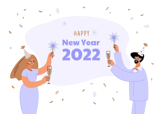 Free Vector flat new year background