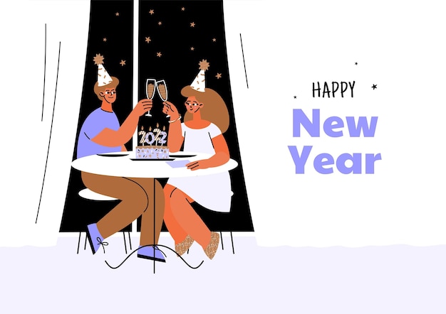 Free vector flat new year illustration