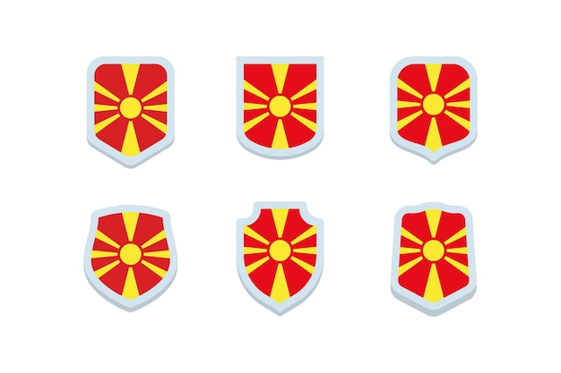 Flat north macedonia flags