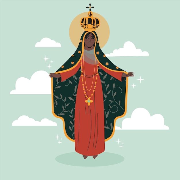 Free Vector flat nossa senhora aparecida illustration