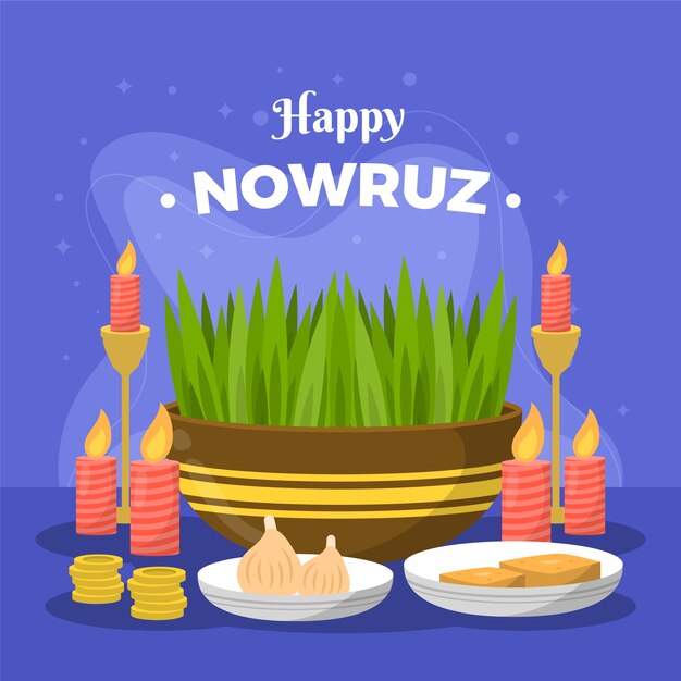 Flat nowruz illustration