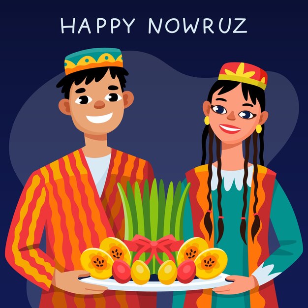 Flat nowruz illustration