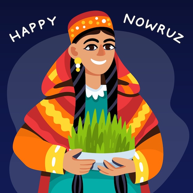 Flat nowruz illustration