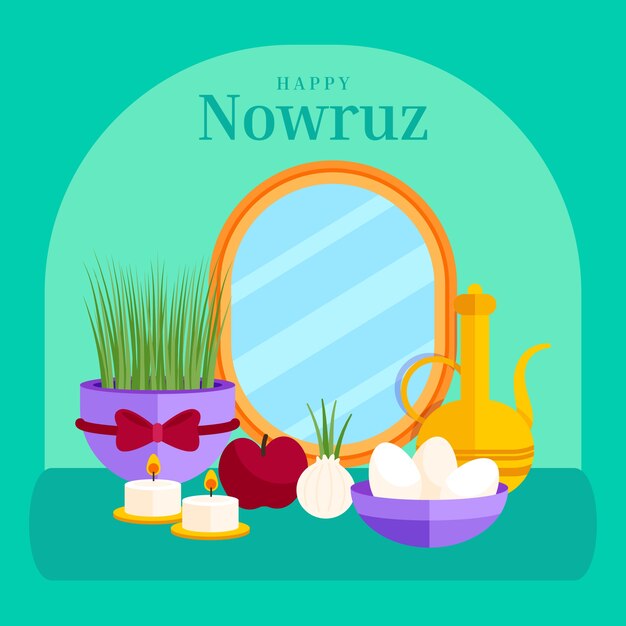 Flat nowruz illustration