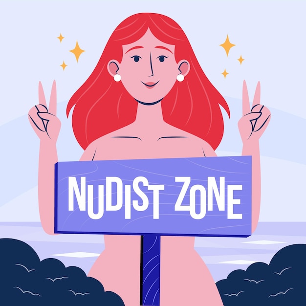 Flat nude zone concept illustrated