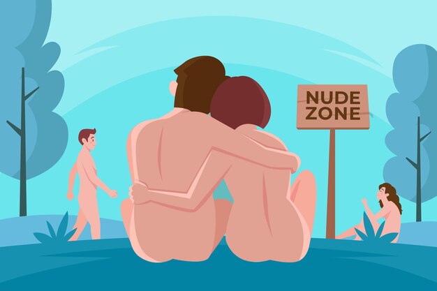 Flat nude zone concept illustrated