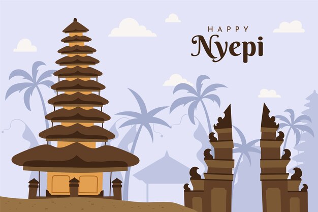 Flat nyepi background