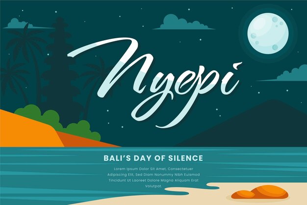 Flat nyepi background