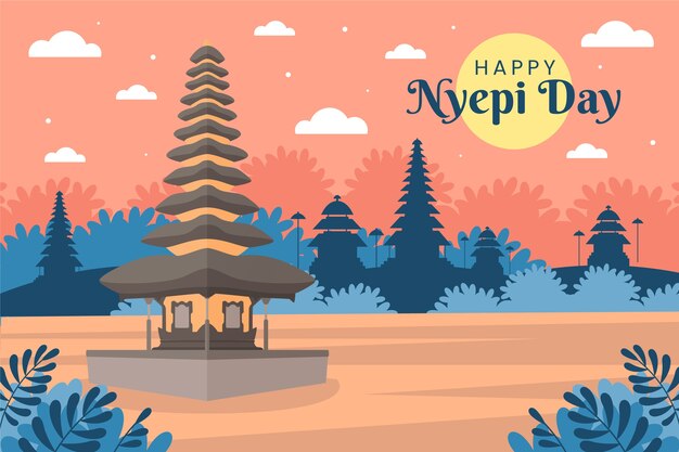 Flat nyepi background