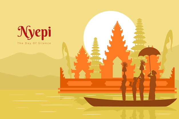 Free Vector flat nyepi background