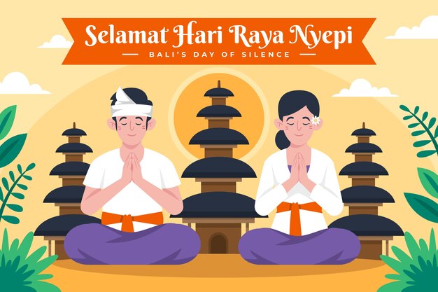 Flat nyepi background