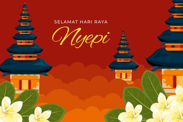 Flat nyepi background