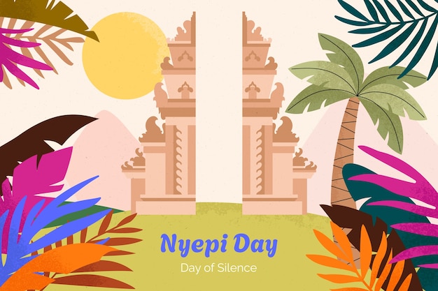 Flat nyepi background