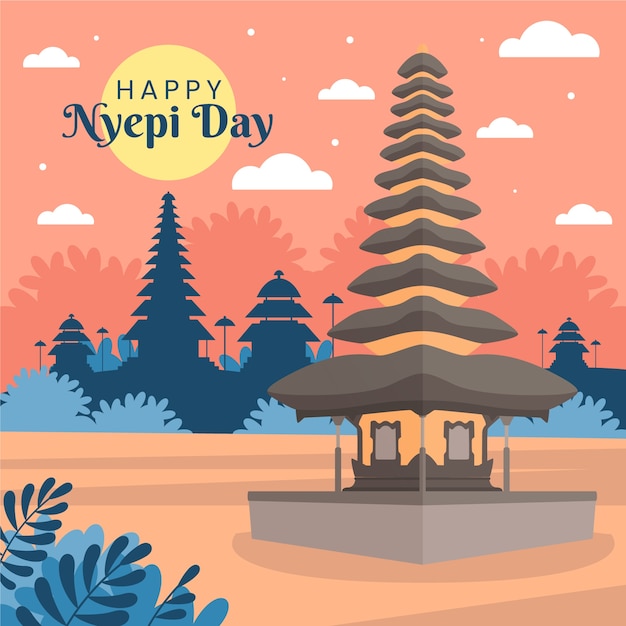 Free Vector flat nyepi illustration