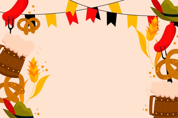 Free Vector flat oktoberfest background