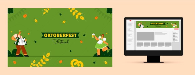 Flat oktoberfest youtube channel art