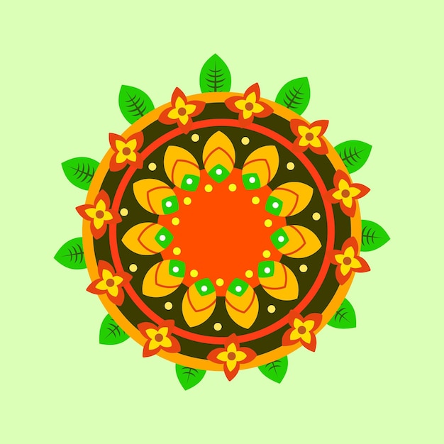 Flat onam floral decoration