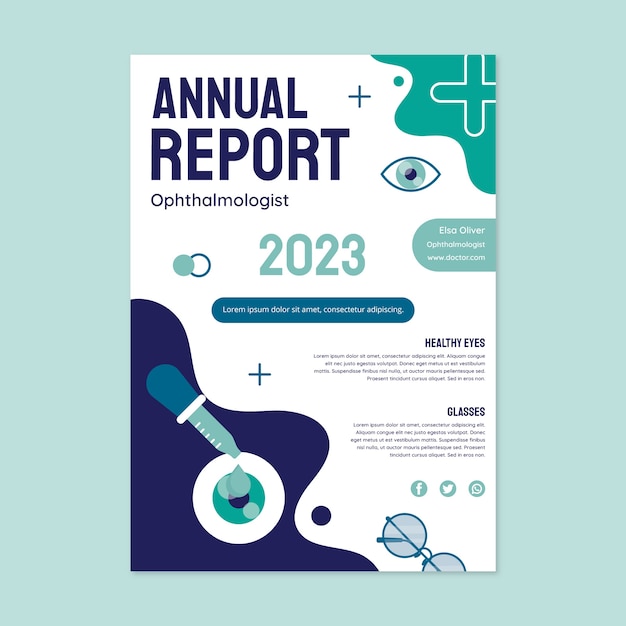 Flat ophthalmologist annual report template