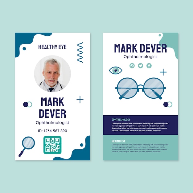 Flat ophthalmologist id template