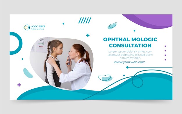 Flat ophthalmologist social media post template