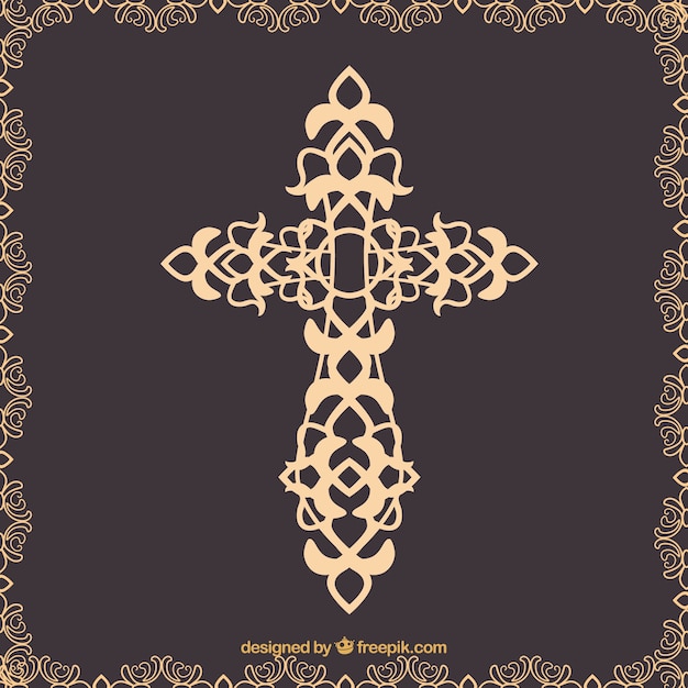 Free Vector flat ornamental cross