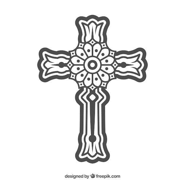 Free Vector flat ornamental cross