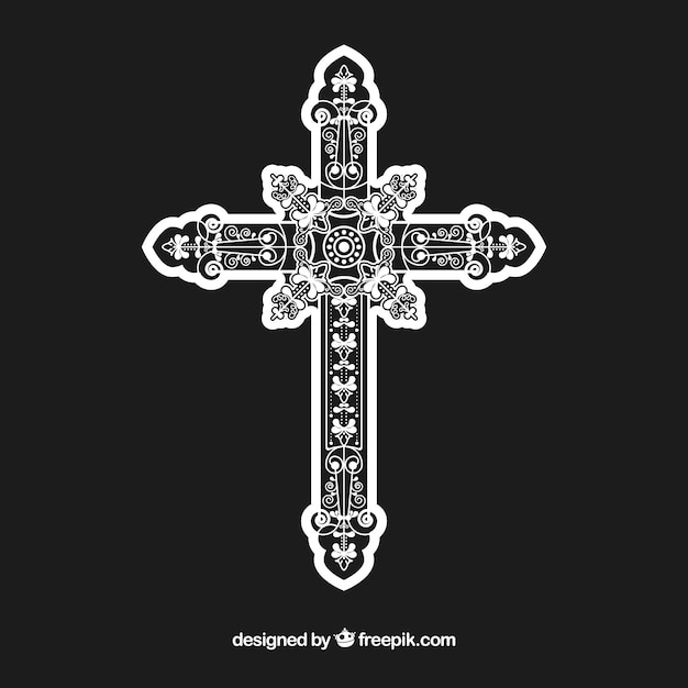 Free Vector flat ornamental cross